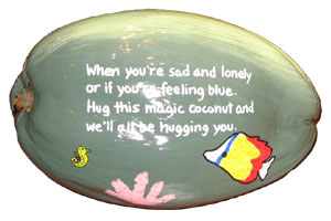 Click to enlarge - Anniversary Painted Coconut