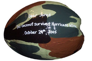 Click to enlarge - Unique Anniversary Painted Coconut