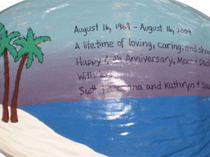 Click to enlarge - Anniversary Painted Coconut