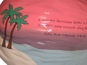 Click to enlarge - Hand Painted Anniversary Coconut