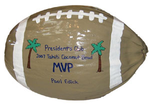 Click to enlarge - Corporate Sales Trophies Hand Painted Coconuts