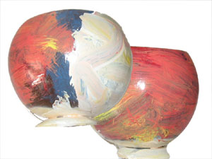 Click to enlarge - Personalized custom painted bridal favors, wedding invitations, centerpieces