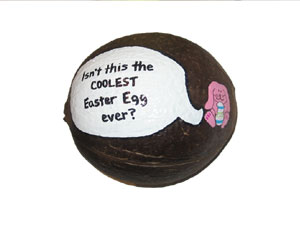 Easter Gift Hand Painted Coconut