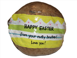 Easter Gift Hand Painted Coconut