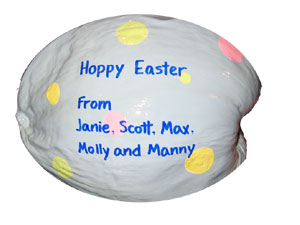 Easter Gift Hand Painted Coconut
