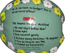 Click to enlarge - Virtual Vacation Gift Hand Painted Coconut