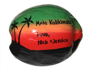 Click to enlarge - Florida Snowball Painted Coconut 104