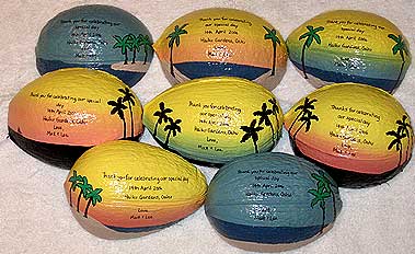 Hand painted invitations