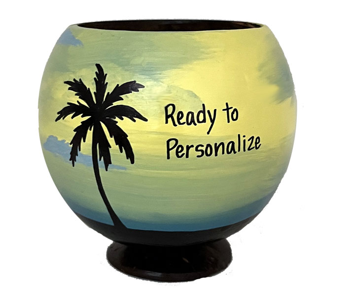 recycled and personalized coconut cup