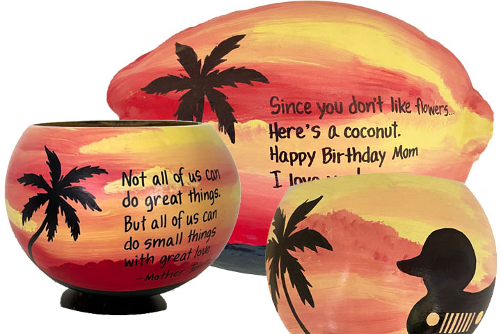 recycled and personalized coconuts